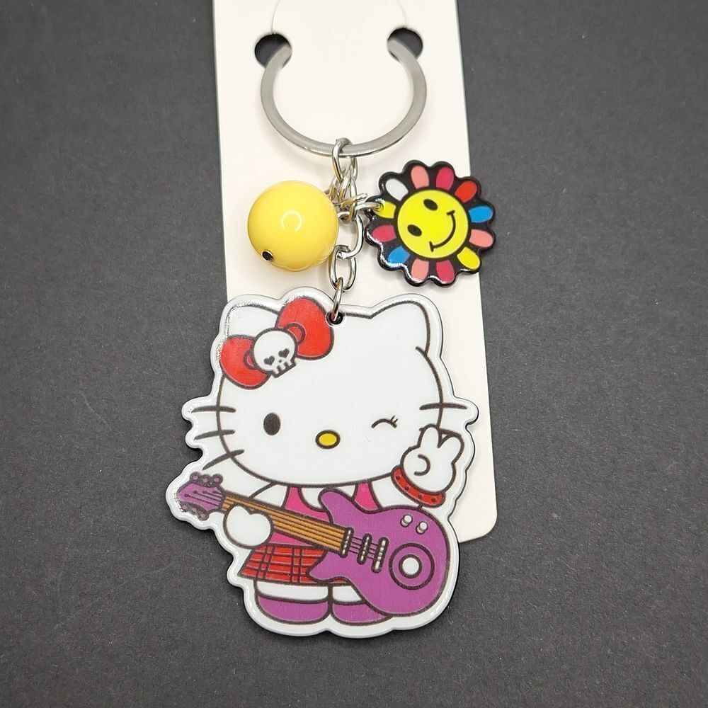 Hello Kitty hippie acrylic keychain